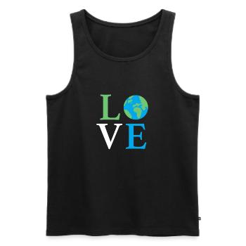 Love Earth - Männer Premium Bio Tank Top - Schwarz - Vorne - Michal (187cm)