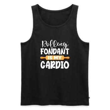 Rolling Fondant Is My Cardio Baker Confectioner - Men's Premium Organic Tank Top - black - Front - Michal (187cm)