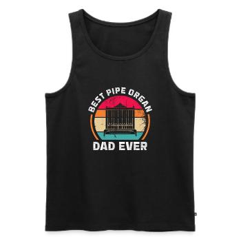 Best Pipe Organ Dad Ever Church Musician Father - Männer Premium Bio Tank Top - Schwarz - Vorne - Michal (187cm)