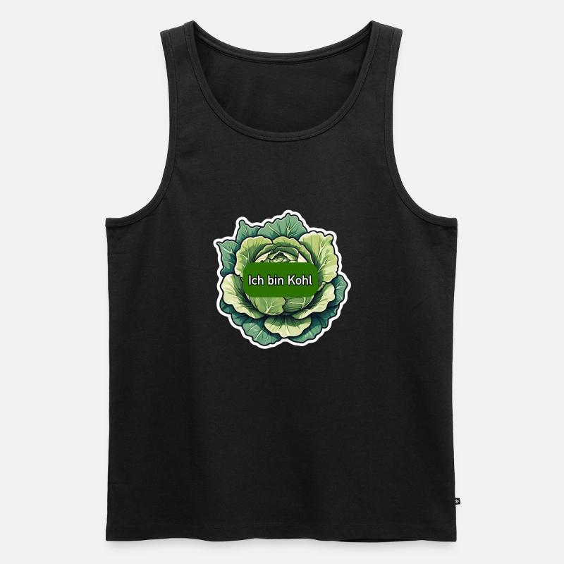 Kohlkopf - Ich bin Kohl - Männer Premium Bio Tank Top - Schwarz