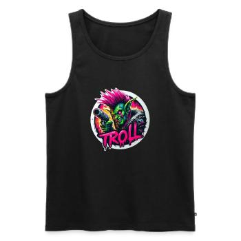 Troll punk - Men's Premium Organic Tank Top - black - Front - AI Model Male 178 light (178cm)
