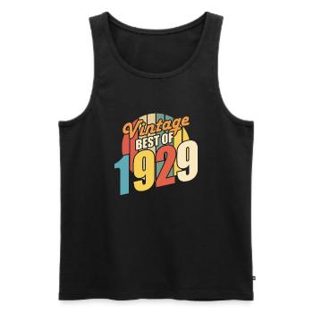 Jahrgang 1929 Best of 1929 - Annif 95 Jahre - Männer Premium Bio Tank Top - Schwarz - Vorne - AI Model Male 178 light (178cm)