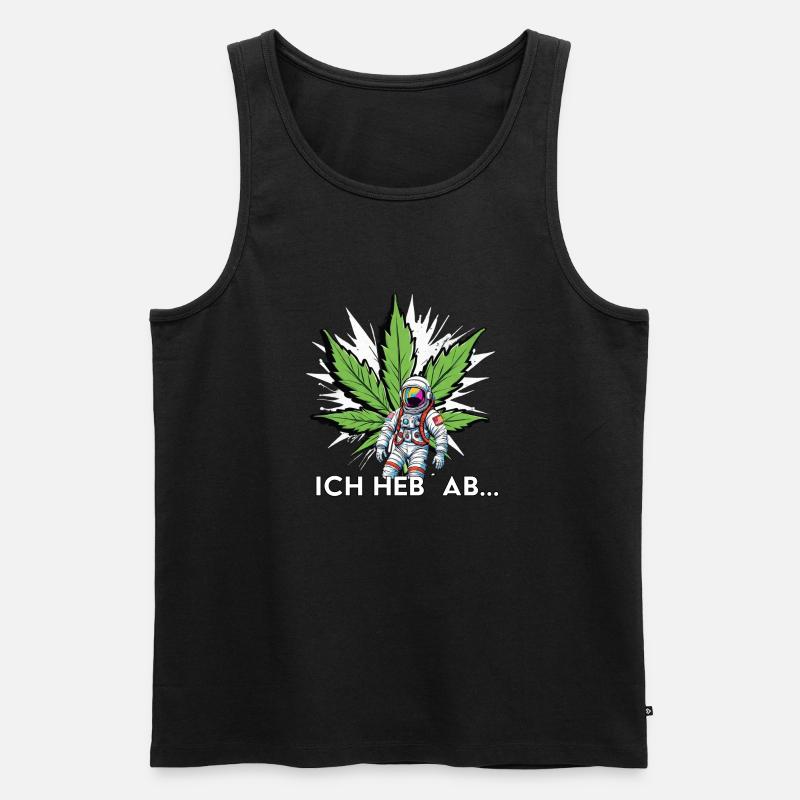 wie ein Astronaut - Männer Premium Bio Tank Top - Schwarz