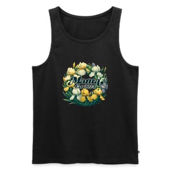 Mama EST 2024 - Männer Premium Bio Tank Top - Schwarz - Vorne - AI Model Male 178 light (178cm)