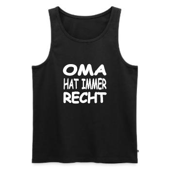 Oma - Männer Premium Bio Tank Top - Schwarz - Vorne - Michal (187cm)