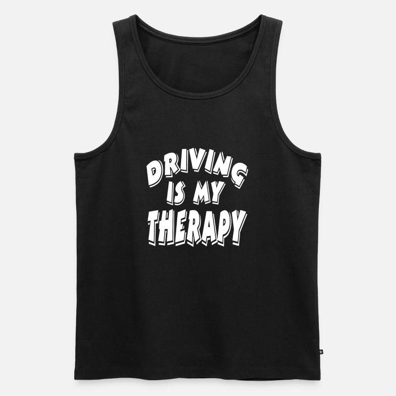 Car - Men's Premium Organic Tank Top - black
