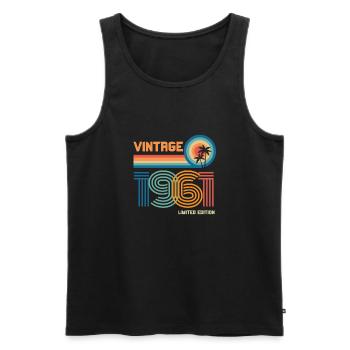 Vintage 1961 limited edition - Débardeur bio Premium Homme - noir - Devant - Michal (187cm)