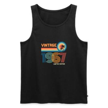 Vintage 1967 limited edition - Débardeur bio Premium Homme - noir - Devant - Michal (187cm)