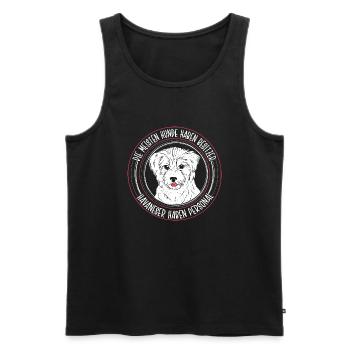 Les bichons havanais ont un maître maître de chien de bâton Hu - Débardeur bio Premium Homme - noir - Devant - Michal (187cm)