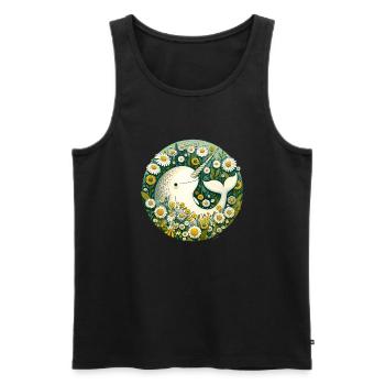Narwhal - Men's Premium Organic Tank Top - black - Front - AI Model Male 178 light (178cm)