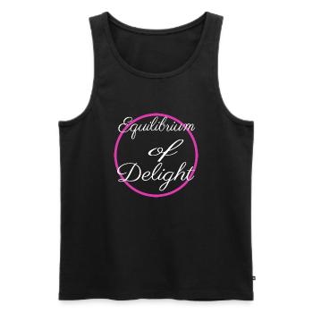 joy and laughter present idea inner joy gift - Men's Premium Organic Tank Top - black - Front - AI Model Male 178 light (178cm)