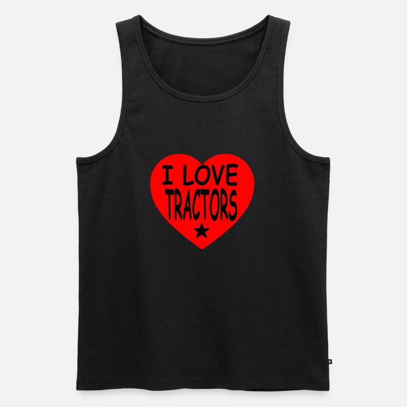 Traktor - Männer Premium Bio Tank Top - Schwarz