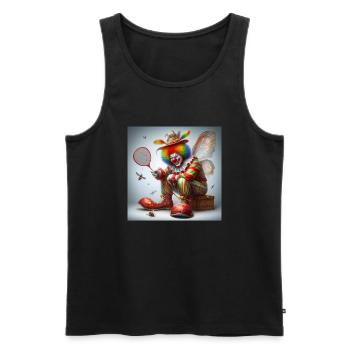 Clown - Männer Premium Bio Tank Top - Schwarz - Vorne - Michal (187cm)