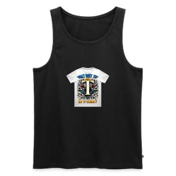 WHAT DOES THE T IN T SHIRT - Débardeur bio Premium Homme - noir - Devant - AI Model Male 178 light (178cm)