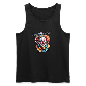 Clown / Zirkus / Fasching / Karneval / verspielt - Männer Premium Bio Tank Top - Schwarz - Vorne - AI Model Male 178 light (178cm)