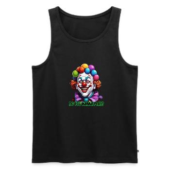 Clown / Cirque / Carnaval / Carnaval / Ludique - Débardeur bio Premium Homme - noir - Devant - Michal (187cm)