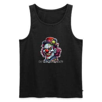 Clown / Zirkus / Fasching / Karneval / verspielt - Männer Premium Bio Tank Top - Schwarz - Vorne - AI Model Male 178 light (178cm)