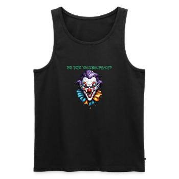 Clown / Zirkus / Fasching / Karneval / verspielt - Männer Premium Bio Tank Top - Schwarz - Vorne - Michal (187cm)