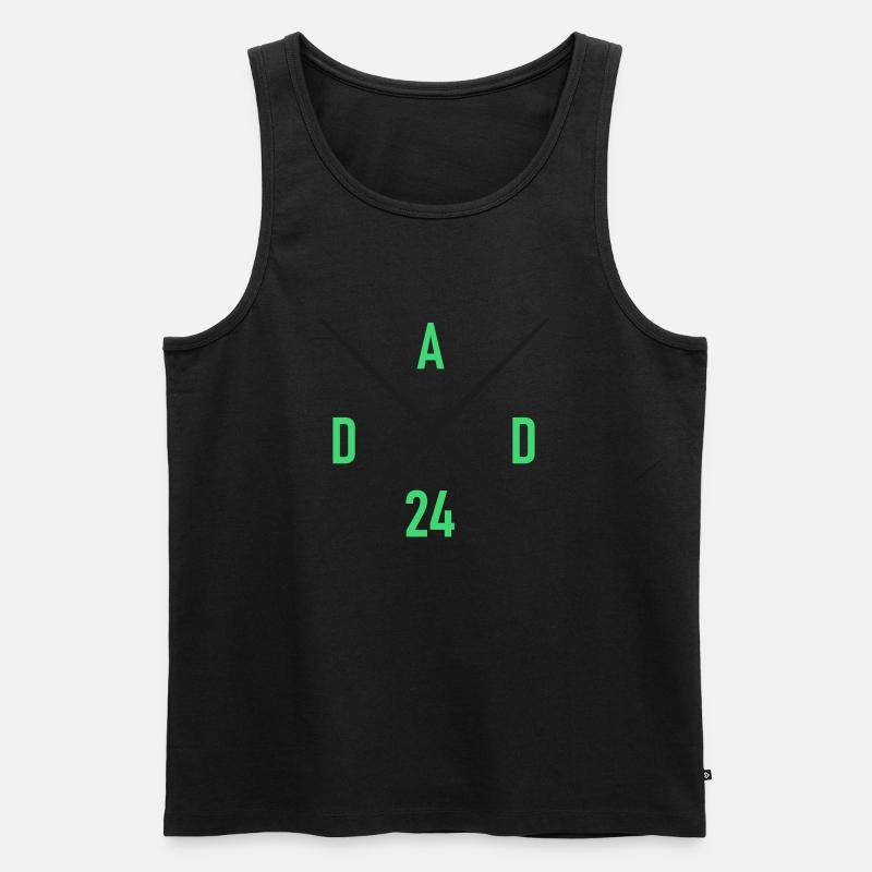 dad 24 - Männer Premium Bio Tank Top - Schwarz