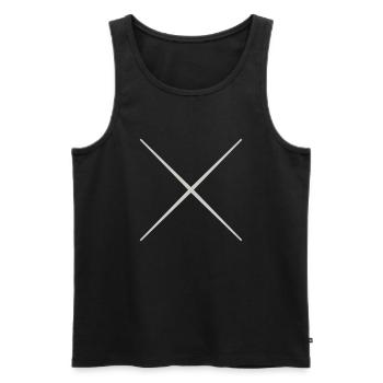 Croix libre - Débardeur bio Premium Homme - noir - Devant - AI Model Male 178 light (178cm)