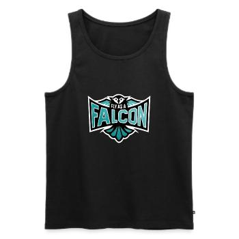 Fly As A Falcon - Gridlocked - Men's Premium Organic Tank Top - black - Front - AI Model Male 178 light (178cm)