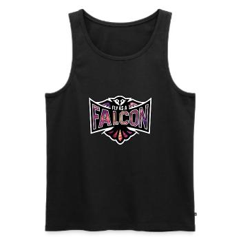 Fly As A Falcon - Ocean Set - Men's Premium Organic Tank Top - black - Front - Michal (187cm)