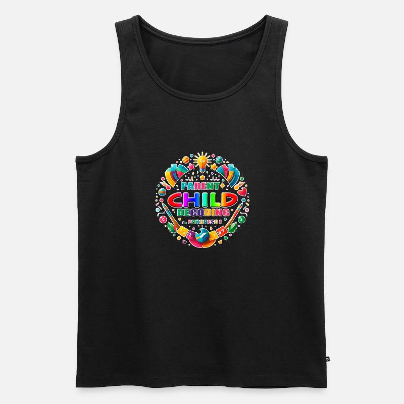 Parent Child, Decoding in Progress ! - Men's Premium Organic Tank Top - black