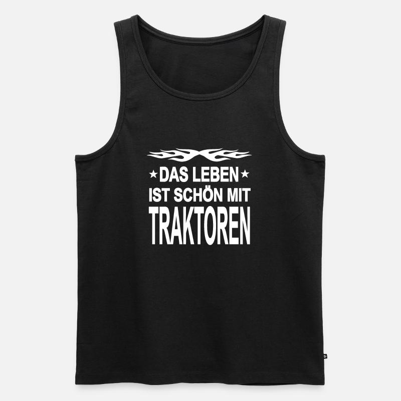 Traktor - Männer Premium Bio Tank Top - Schwarz