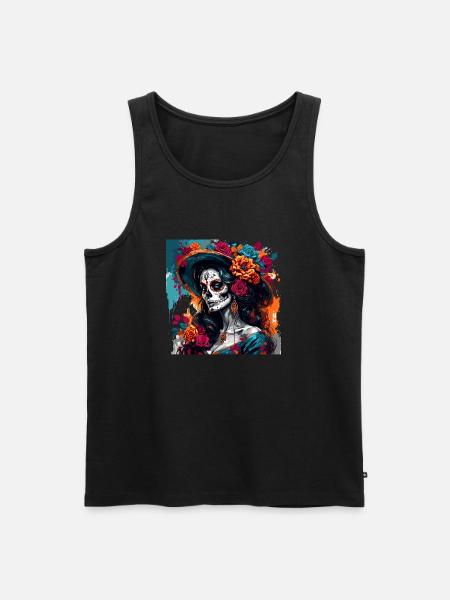 La Catrina/ Tattoo / Mexico / Schedel / Schedel - Mannen Premium Bio Tanktop - zwart