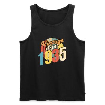 Vintage 1935 Best of 1935 - Annif 89 Years - Men's Premium Organic Tank Top - black - Front - Michal (187cm)