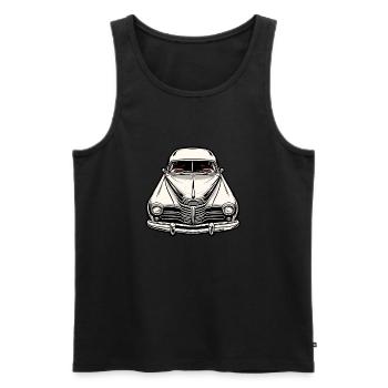 Auto / Fahrzeug / PKW / Mobil / Old Timer / fahren - Männer Premium Bio Tank Top - Schwarz - Vorne - AI Model Male 178 light (178cm)