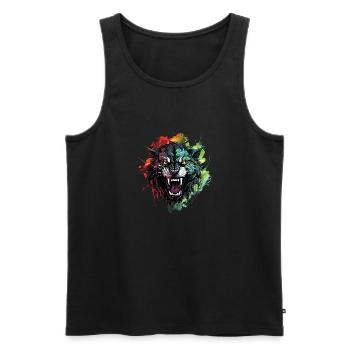 Powerful elegance with every step - Men's Premium Organic Tank Top - black - Front - Michal (187cm)