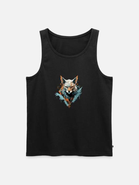 Fox whispers elegance - Men's Premium Organic Tank Top - black