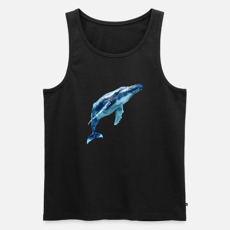 Buckelwale sind intelligente und verspielte Tiere - Männer Premium Bio Tank Top - Schwarz
