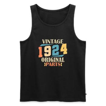 Month 1924. 1924 Birthday Gift. 100 years of Bir - Men's Premium Organic Tank Top - black - Front - AI Model Male 178 light (178cm)