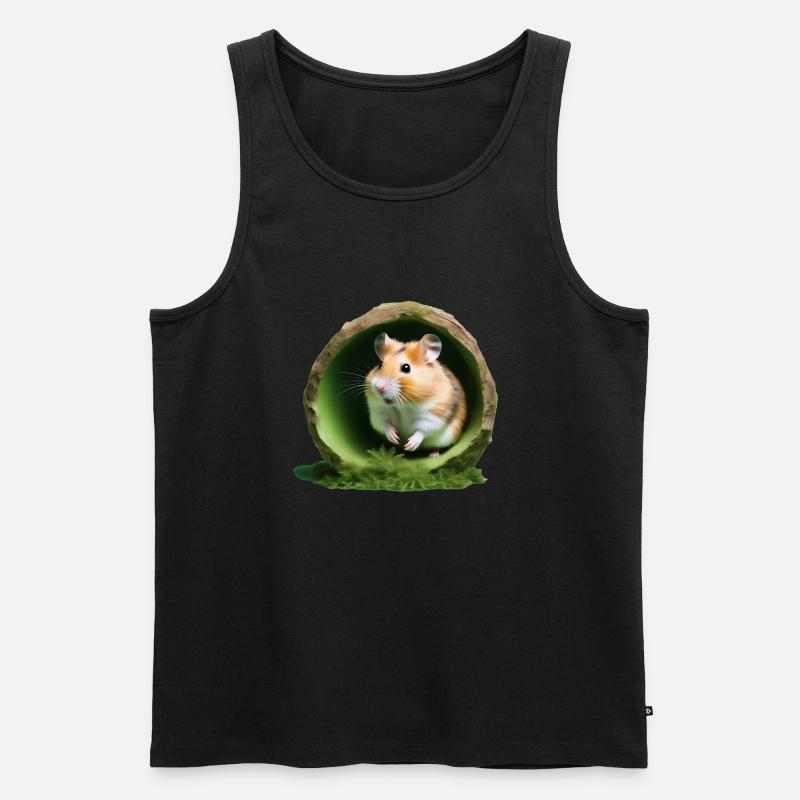 Hamster - Männer Premium Bio Tank Top - Schwarz