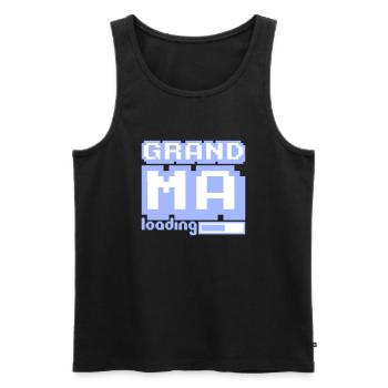 Pixel Grandma Loading Ladebalken Gamer Videogame - Männer Premium Bio Tank Top - Schwarz - Vorne - AI Model Male 178 light (178cm)