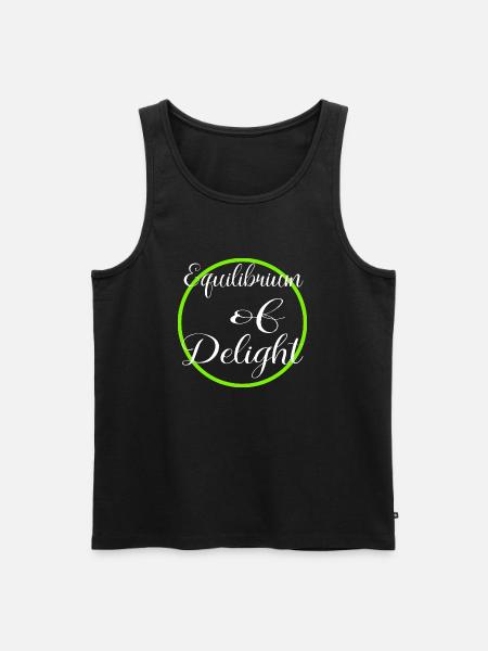 joyful living well-balanced lifestyle statement - Men's Premium Organic Tank Top - black