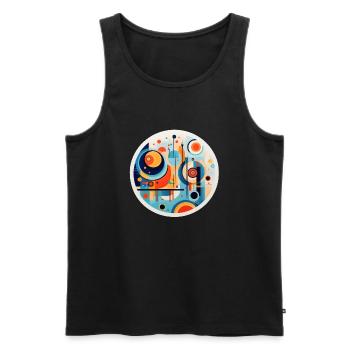 abstrakte Kunst - Männer Premium Bio Tank Top - Schwarz - Vorne - Michal (187cm)