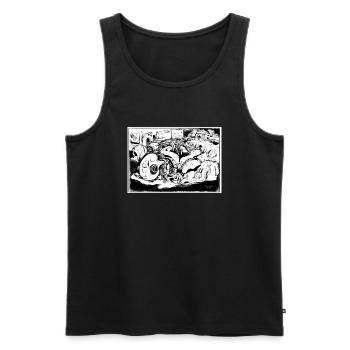Dinosaur of the future - Men's Premium Organic Tank Top - black - Front - Michal (187cm)