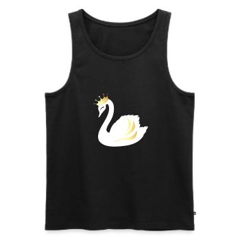 Cygne Doré - Débardeur bio Premium Homme - noir - Devant - AI Model Male 178 light (178cm)