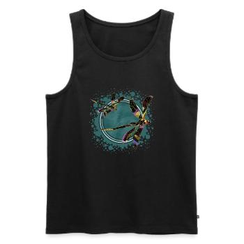 Wichtig - Männer Premium Bio Tank Top - Schwarz - Vorne - Michal (187cm)
