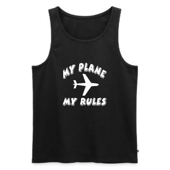 Airplane - Men's Premium Organic Tank Top - black - Front - Michal (187cm)