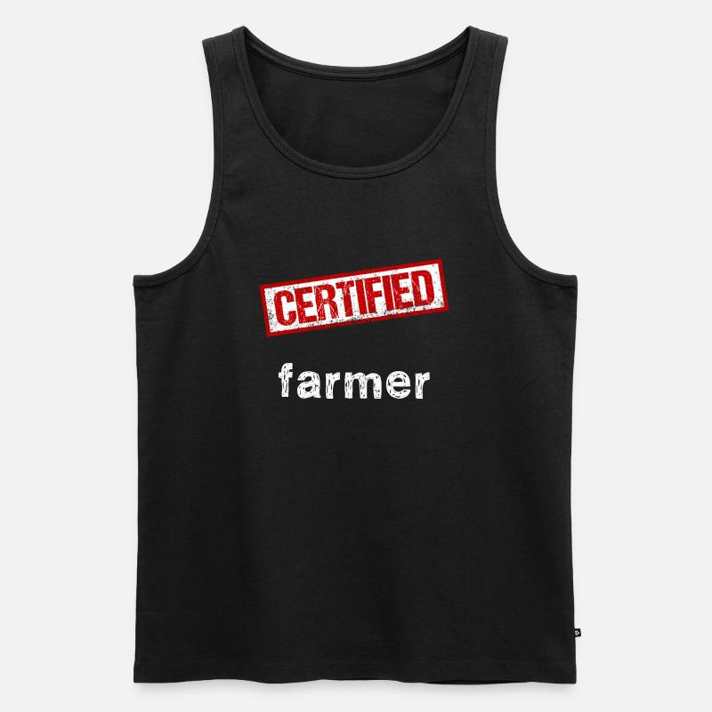 Bauer - Männer Premium Bio Tank Top - Schwarz