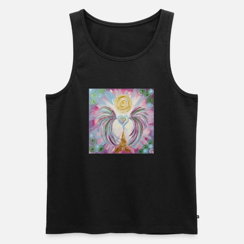 Herzengel Lichtleben - Männer Premium Bio Tank Top - Schwarz