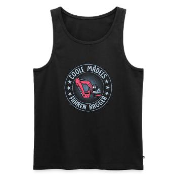 Coole Mädels fahren Bagger Frau Baggerfahrer - Männer Premium Bio Tank Top - Schwarz - Vorne - AI Model Male 178 light (178cm)
