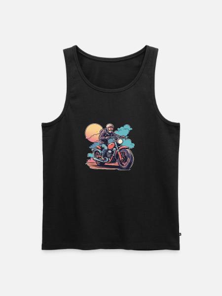 Moto Rouge Moto - Débardeur bio Premium Homme - noir