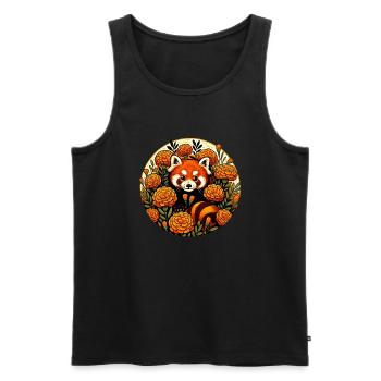 Petit panda - Débardeur bio Premium Homme - noir - Devant - Michal (187cm)
