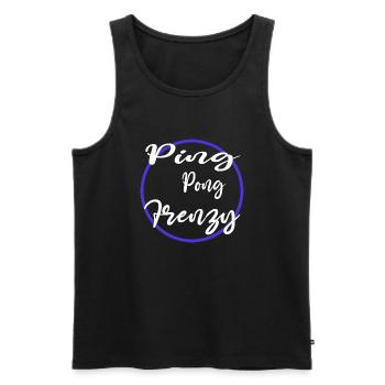 bday speed records table tennis enthusiasts - Männer Premium Bio Tank Top - Schwarz - Vorne - AI Model Male 178 light (178cm)