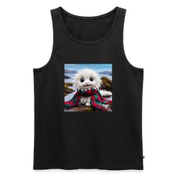 Little Nessie - Men's Premium Organic Tank Top - black - Front - Michal (187cm)
